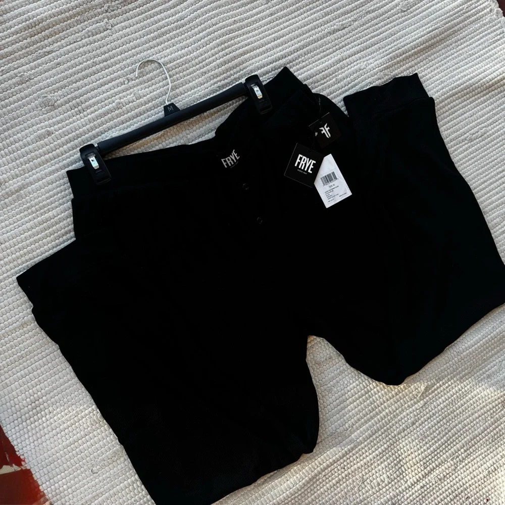 FRYE Bamboo Blend Jogger Pants – Black Ribbed Lounge XL